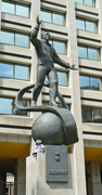 Mooch at Gagarin Statue in London