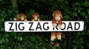 The Zig-Zags on a road sign
