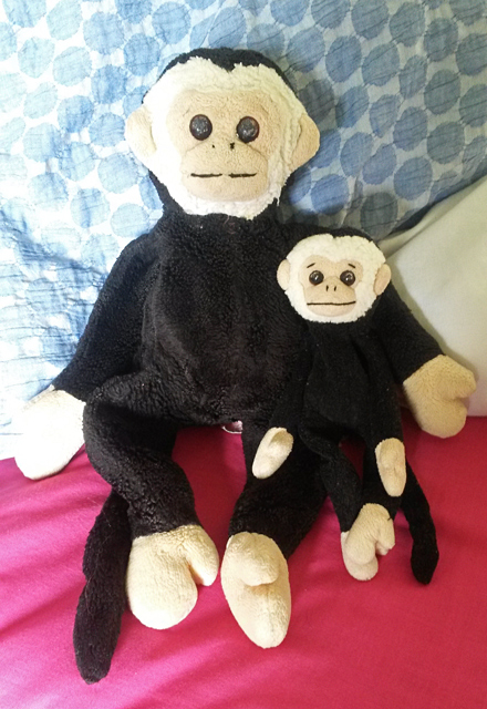 Eve's Mooch monkey with Little Mooch.