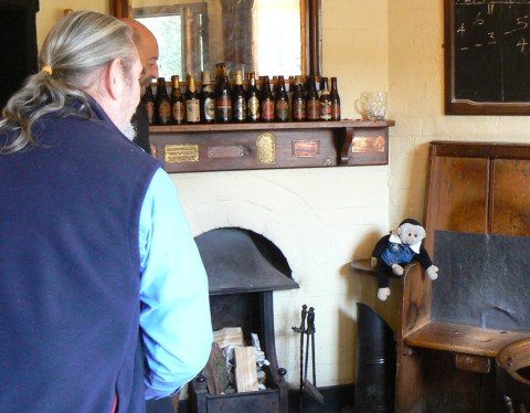 Mooch shows a player where to throw his pennies