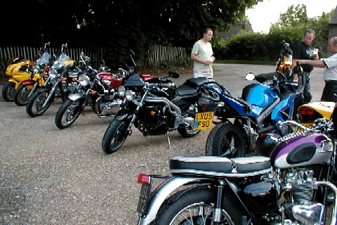 A Triumph motorcycle club meeting
