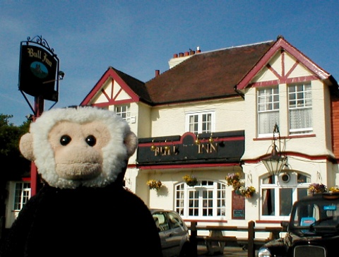 Mooch outside the Bull Inn.