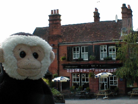 Mooch outside the Bull Inn.