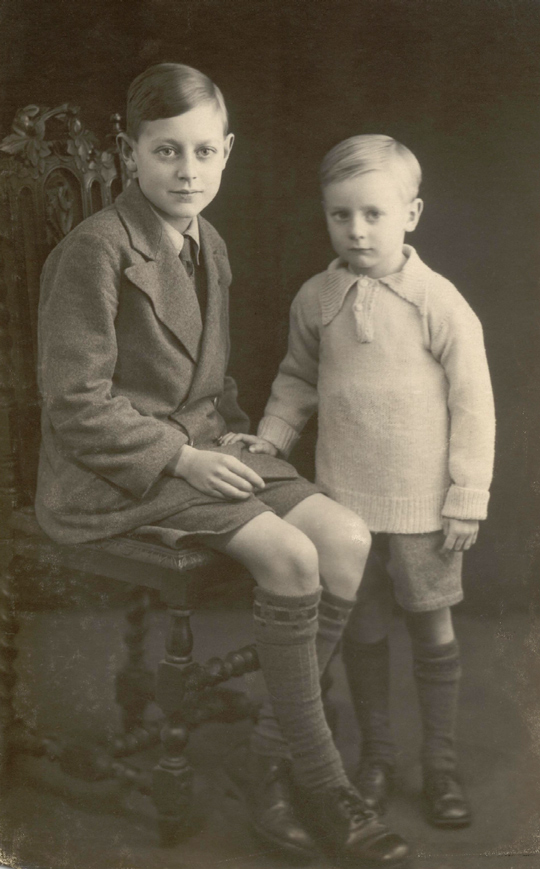 Bob with his brother Dennis, c1934.