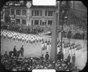 Some of the 'fitness' marchers at the 1938 Lord Mayors Show.