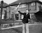 Me with my first model aircraft, c1937.