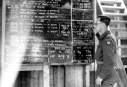 Me at the Cuxhaven Control Centre board. May 1946.