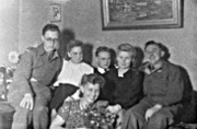 Bob with family Kamerrer.  Cuxhaven 1946.