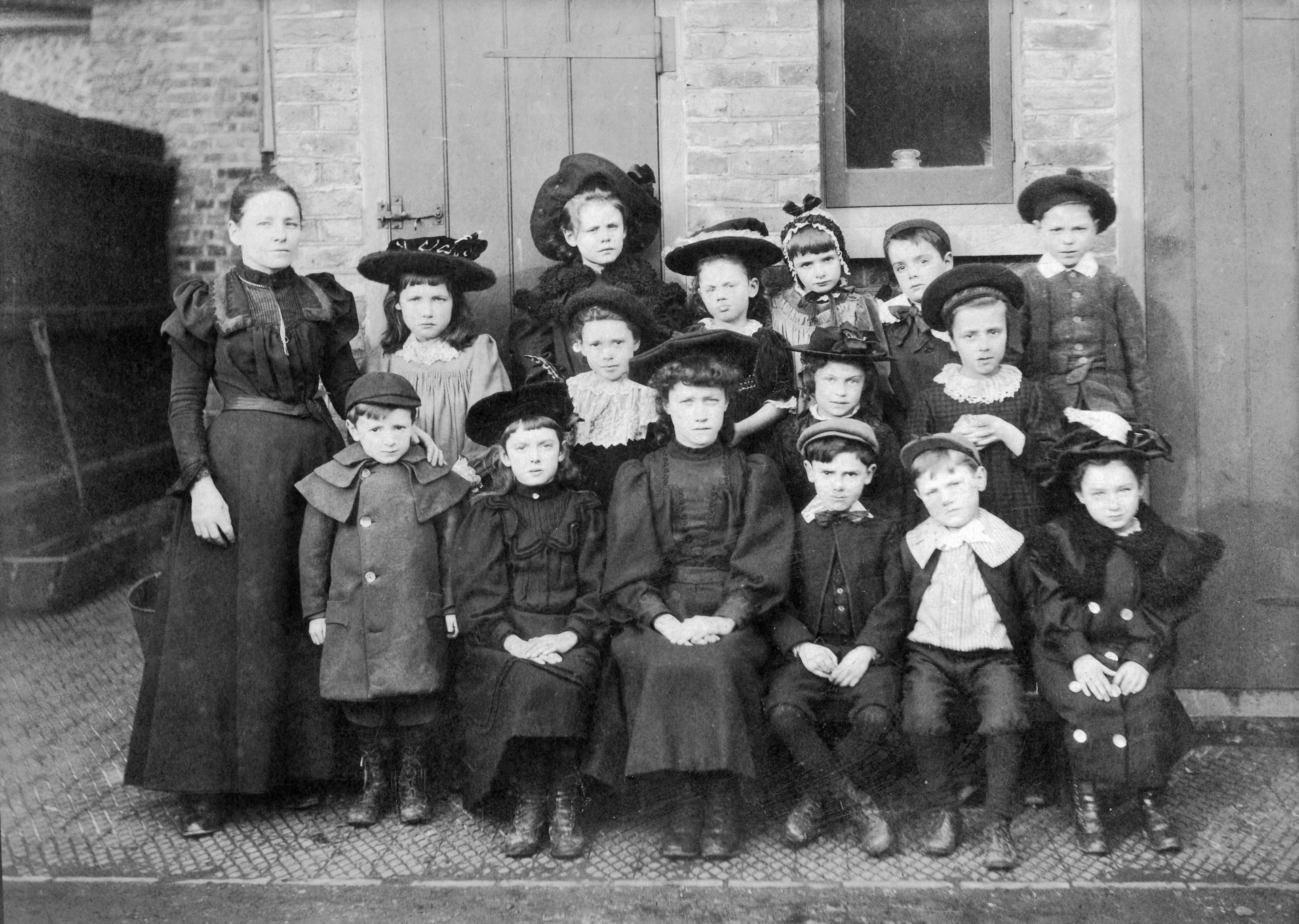 Lewis Jones at Callowland School in Watford, c1899.