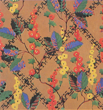 Example of fabric design by Lewis Jones for Silver Studio.