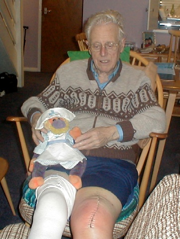 Mama in her nurses uniform with Bob