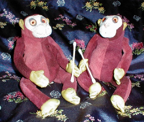 The Monkeys with their cotton bud staves