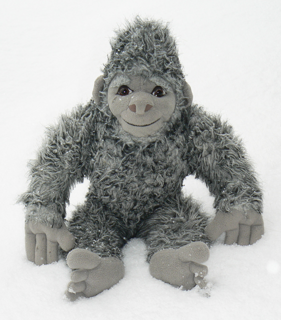 Yeti in the snow