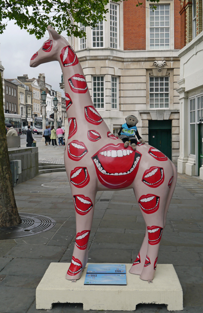 Mooch monkey at Stand Tall for Giraffes in Colchester 2013 - 13 Having a giraffe