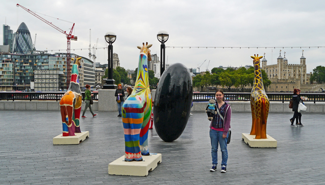 Mooch monkey at Stand Tall for Giraffes in Colchester 2013 - More London