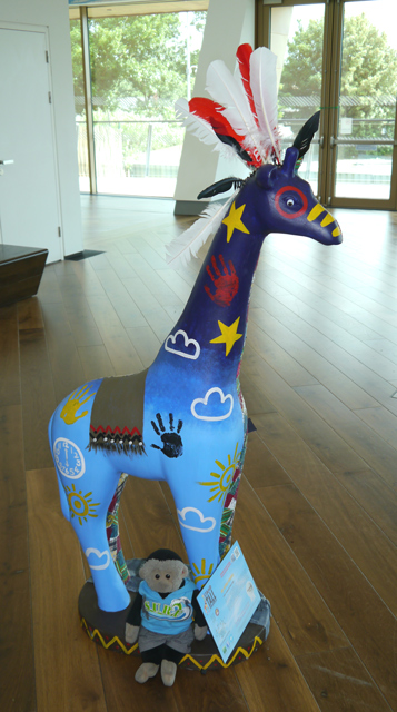 Mooch monkey at Stand Tall for Giraffes in Colchester 2013 - 60 Gir-Arthur Century