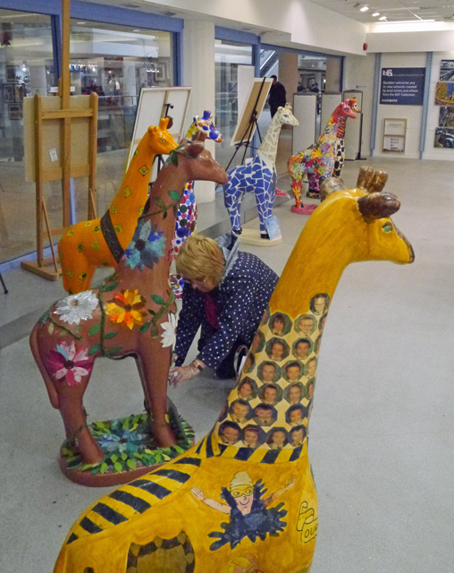 Mooch monkey at Stand Tall for Giraffes in Colchester 2013 - Basildon Eastgate Art
