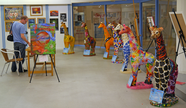 Mooch monkey at Stand Tall for Giraffes in Colchester 2013 - Basildon Eastgate Art