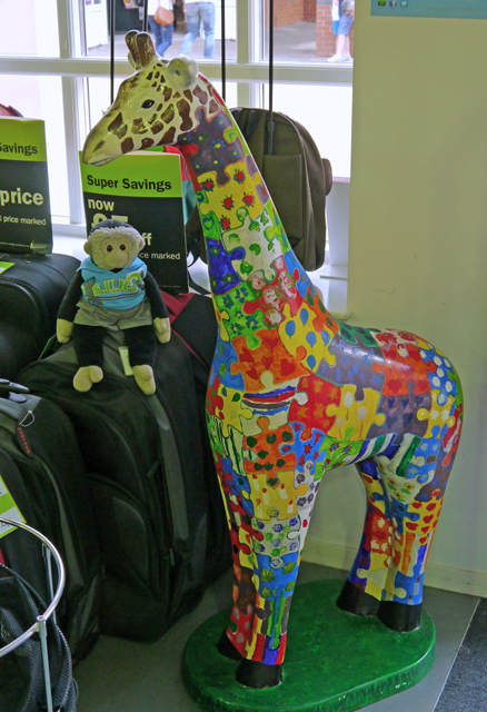 Mooch monkey at Stand Tall for Giraffes in Colchester 2013 - 100 Puzzle - A Surprise from Africa