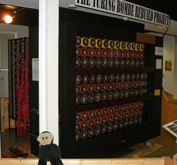 The rebuilt Turing Bombe at Bletchley Park.