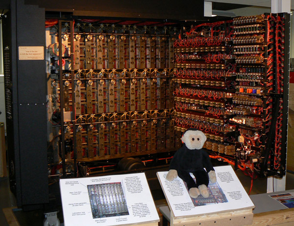 Mooch monkey at the rear of the Turing Bombe.