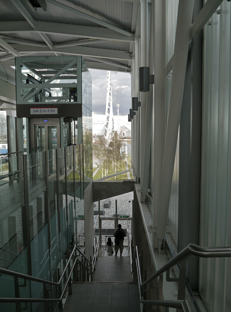 Mooch monkey uses the TfL Emirates Air Line cable car - up to the platforms