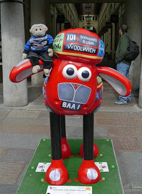 Another One Rides the Bus - Shaun in the City, London 2015 - Mooch monkey
