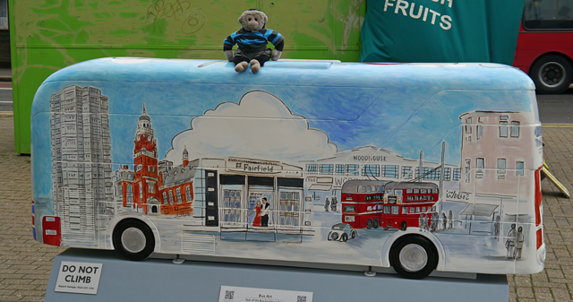 Mooch monkey at Year of the Bus London 2014 - C01 Diversity