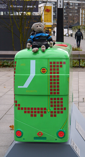 Mooch monkey at Year of the Bus London 2014 - C02 Circuit Bus