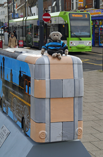 Mooch monkey at Year of the Bus London 2014 - C10 Do The Locomotive