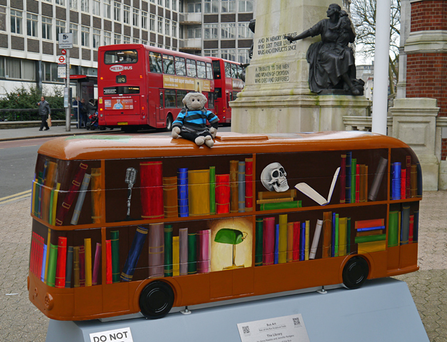 Mooch monkey at Year of the Bus London 2014 - C13 The Library