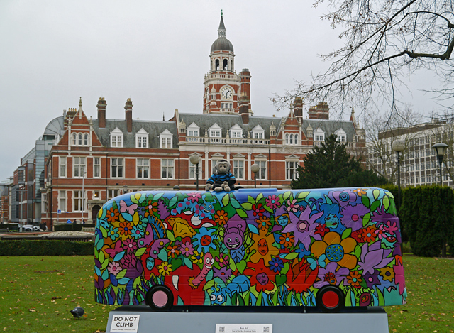 Mooch monkey at Year of the Bus London 2014 - C15 At The Bottom of The Garden