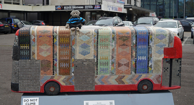 Mooch monkey at Year of the Bus London 2014 - C16 Magic Bus