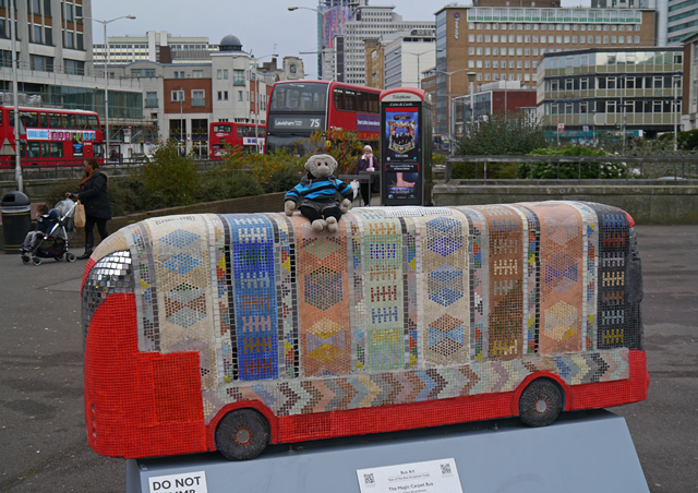 Mooch monkey at Year of the Bus London 2014 - C16 Magic Bus