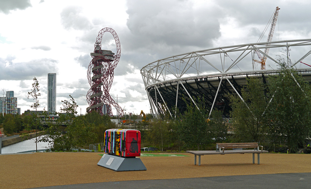 Mooch monkey at Year of the Bus London 2014 - Q08 The Paralympic Bus