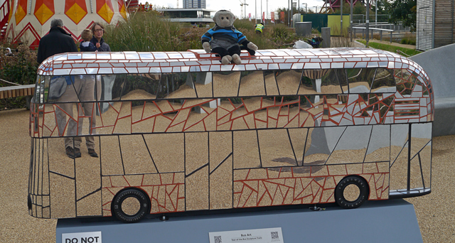 Mooch monkey at Year of the Bus London 2014 - Q09 Invisible to the Environment