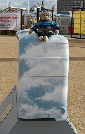 Mooch monkey at Year of the Bus London 2014 - Q11 CumulonimBUS