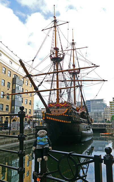 Mooch monkey - the Golden Hinde replica in St Mary Overie's Dock, London