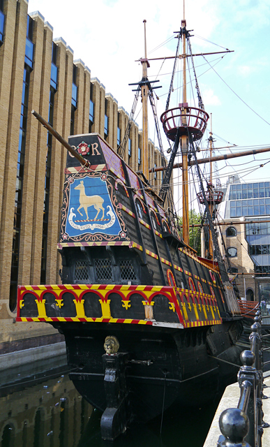 Mooch monkey - the Golden Hinde replica in St Mary Overie's Dock, London