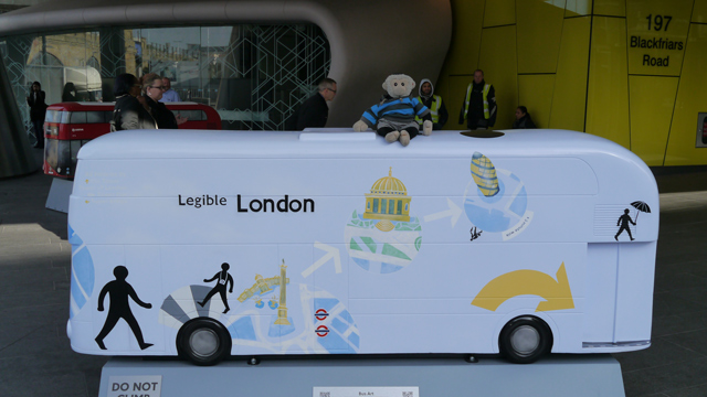 Mooch monkey at Year of the Bus London 2014 - R07 Legible London Bus