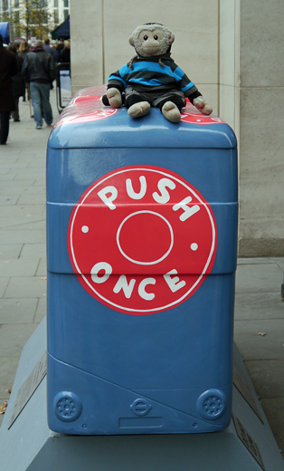 Mooch monkey at Year of the Bus London 2014 - R10 Push Once