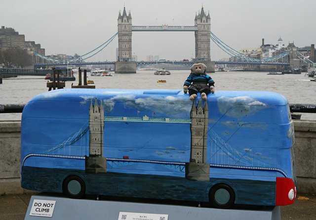 Mooch monkey at Year of the Bus London 2014 - R12 Tower Bridge Bus