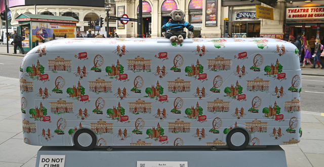 Mooch monkey at Year of the Bus London 2014 - W07 Cath Kidston (London Scene)