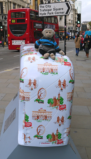 Mooch monkey at Year of the Bus London 2014 - W07 Cath Kidston (London Scene)