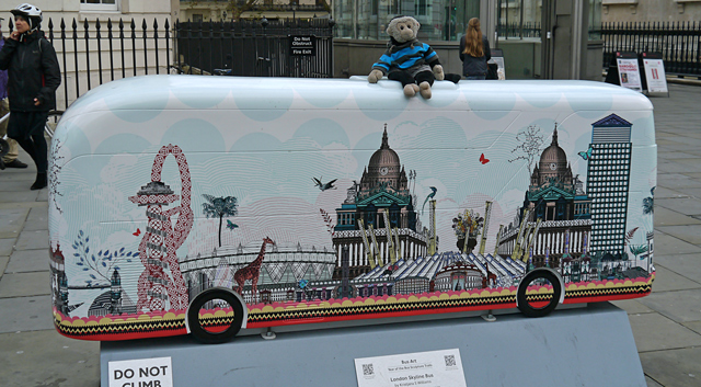 Mooch monkey at Year of the Bus London 2014 - W08 London Skyline Bus