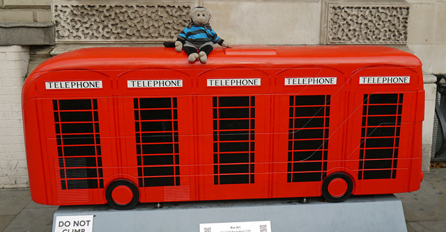 Mooch monkey at Year of the Bus London 2014 - W11 London Telephone Bus