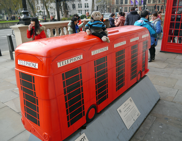 Mooch monkey at Year of the Bus London 2014 - W11 London Telephone Bus