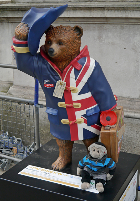 Mooch monkey finds a Paddington Bear in Whitehall
