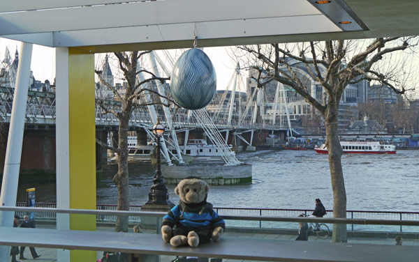 Mooch monkey at the Big Egg Hunt, London.