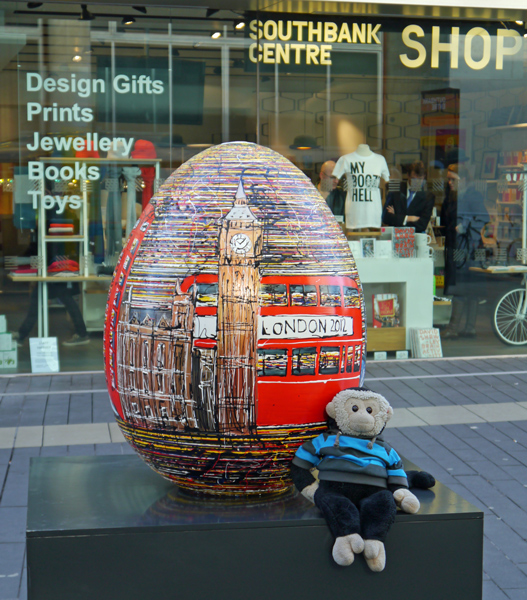 Mooch monkey at the Big Egg Hunt, London.